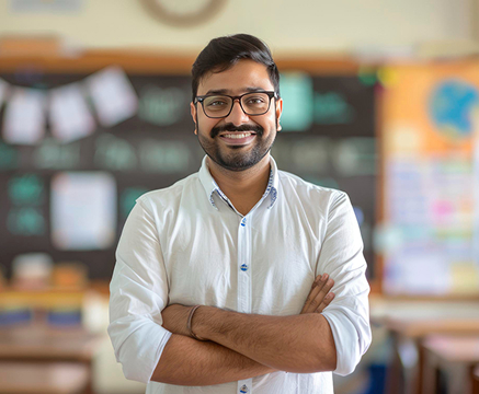 Student in an online tutoring session